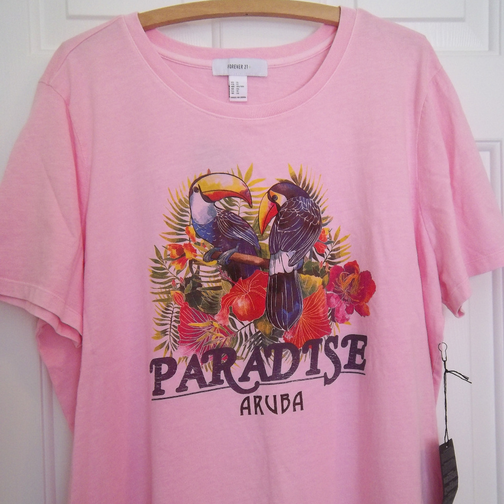Forever 21 Paradise Aruba T-Shirt NWT Plus